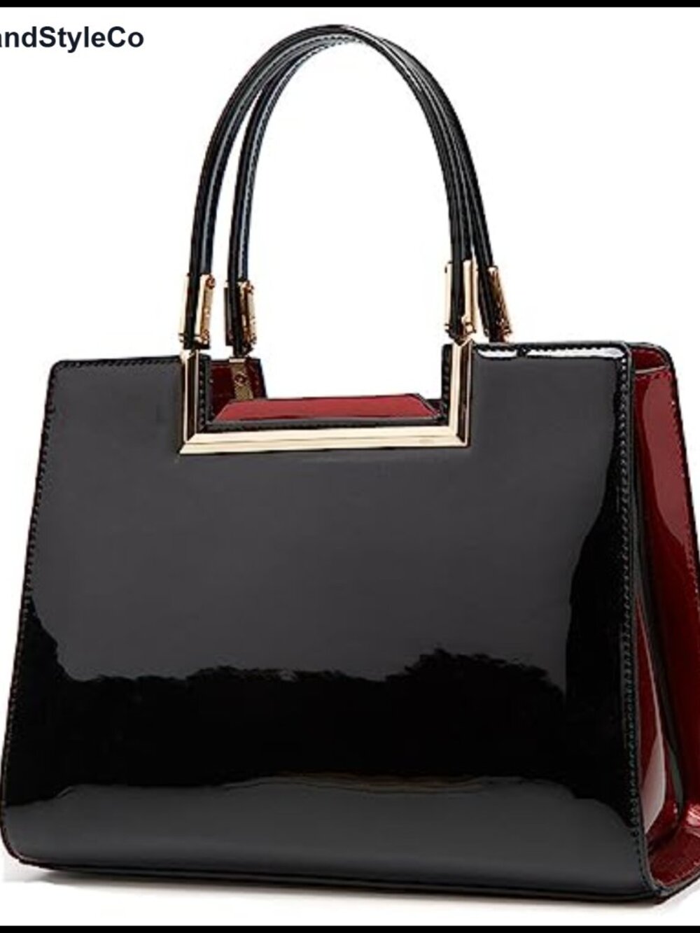ZiMing Patent Leather Satchel Top Handle Crossbody Bag Purse